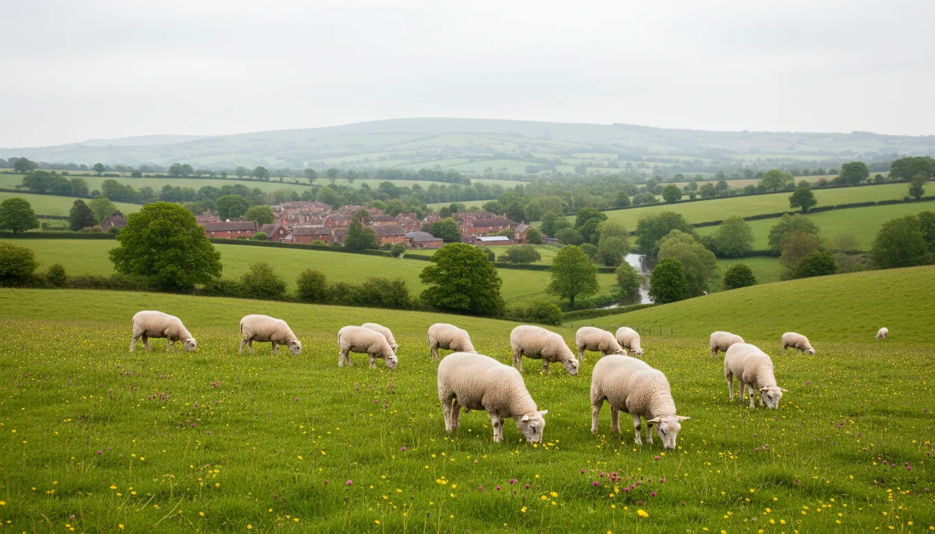 bedfordshireのイラスト：A county in England, known for its countryside.
