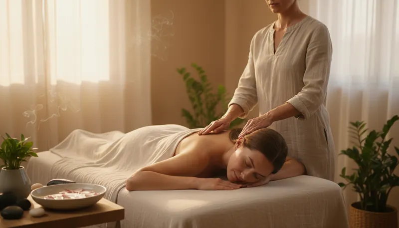 Illustration of reiki: A healing technique using energy transfer.