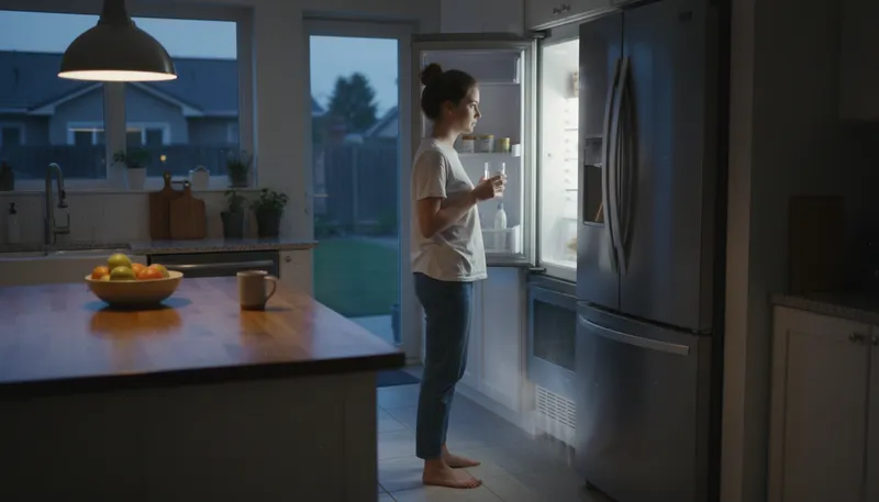 Illustration of refrigerator: An appliance for keeping food cold.
