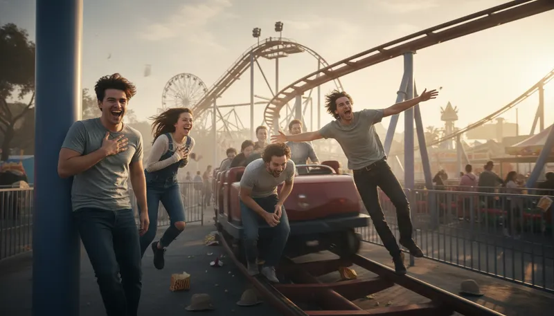 Illustration of exhilaration: a feeling of excitement and happiness
