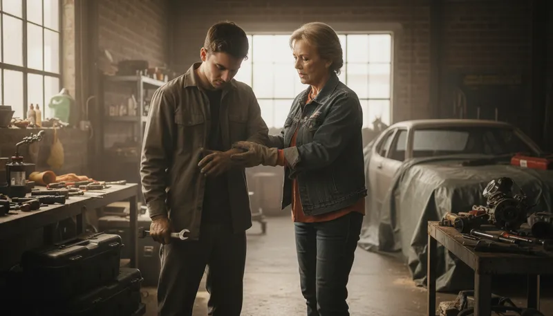 Illustration of tough love: a strict approach to help someone improve.