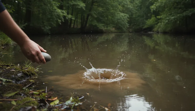 Illustration of plop: To fall with a soft, wet sound.