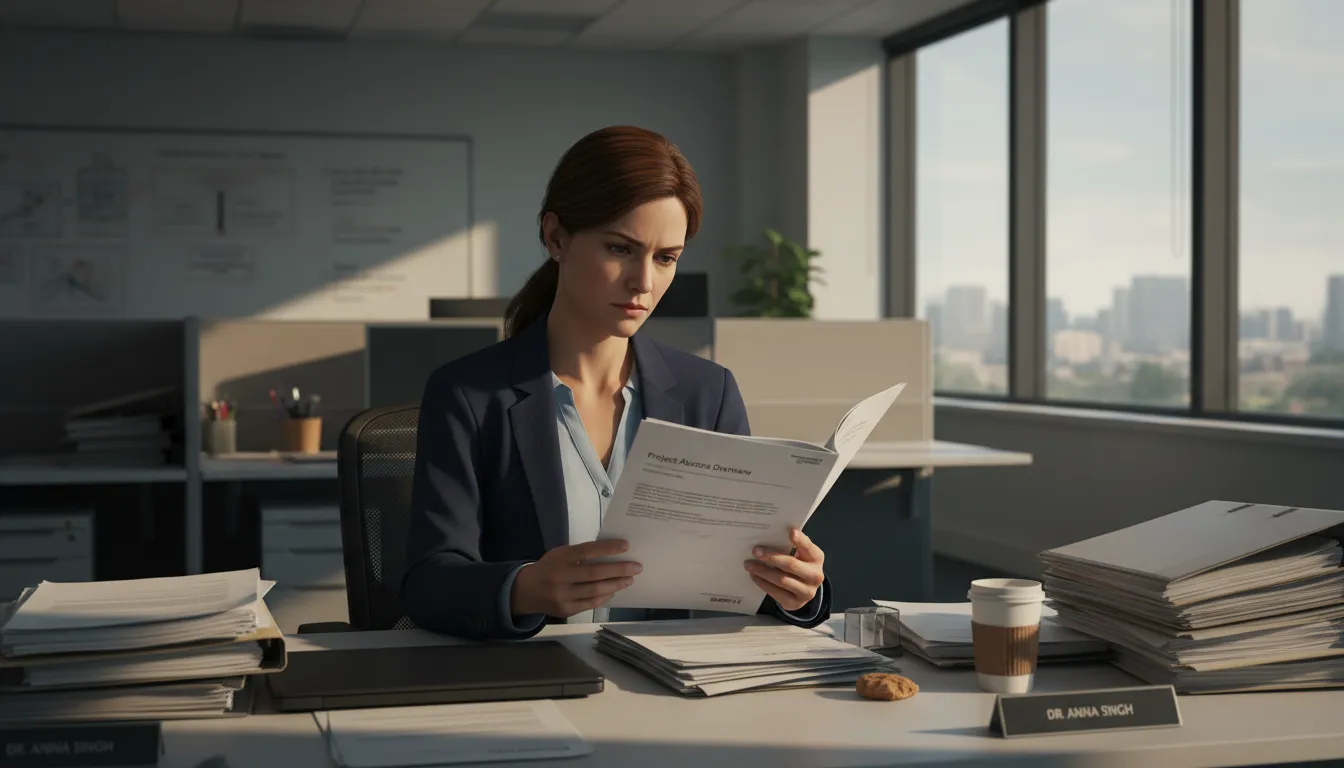Illustrazione di read oneself in: To read documents to learn about a new job.