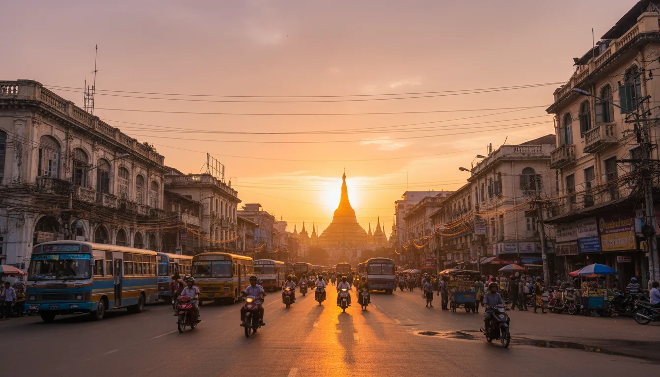 ภาพประกอบของ Yangon: The largest city in Myanmar.
