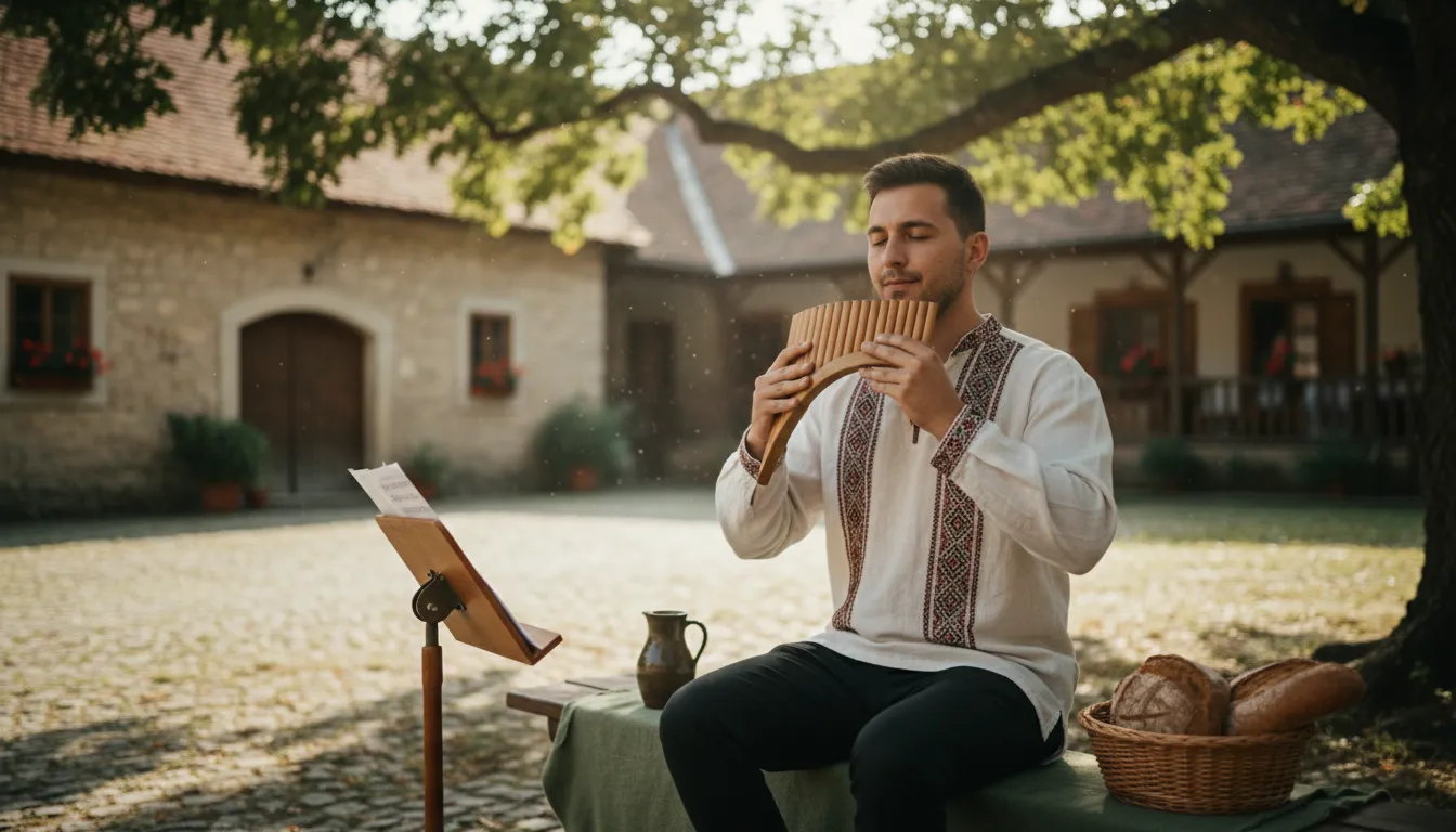 nai-এর ইলাস্ট্রেশন: A type of Romanian panpipe.