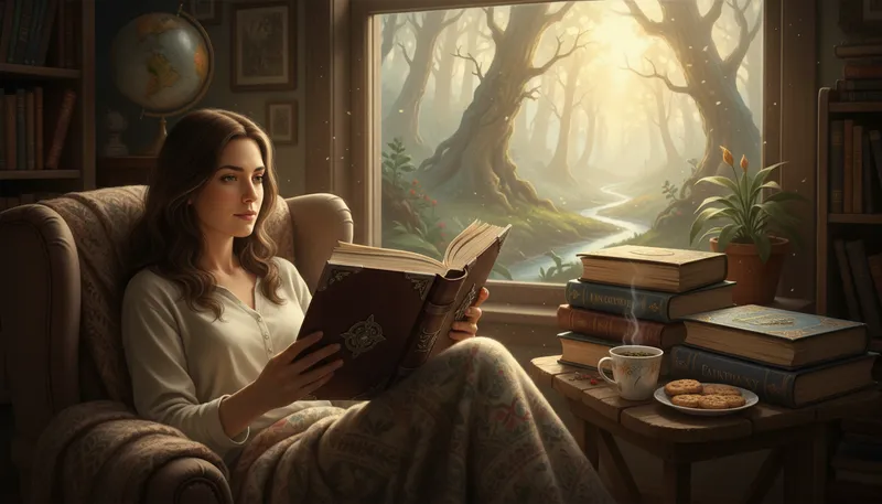 Illustration of escapism: Avoiding reality through fantasy or daydreams.