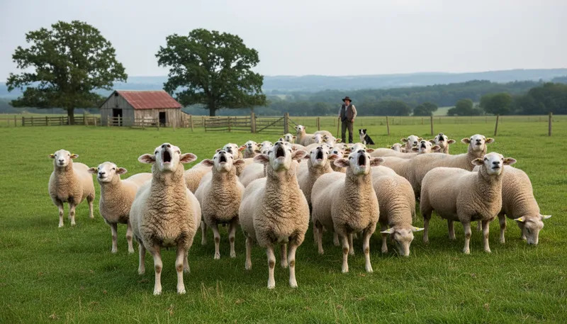 Illustration of baa: The sound a sheep makes.