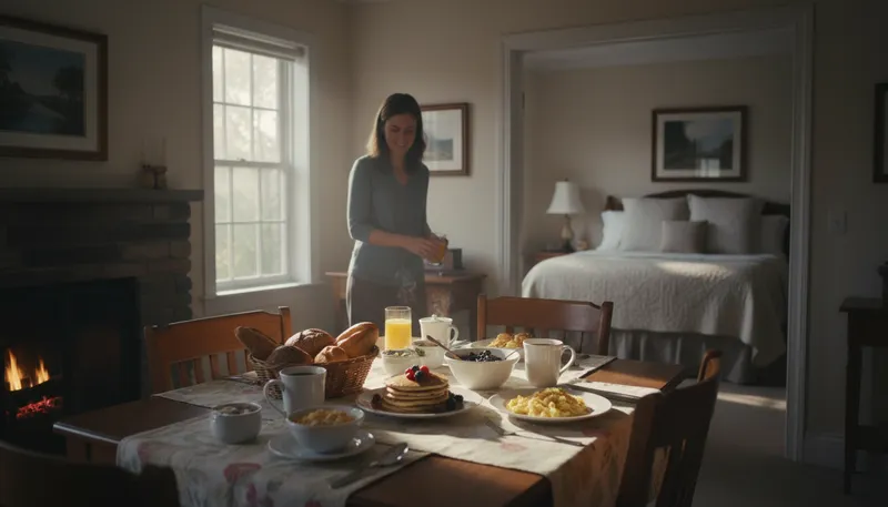 Illustration of bnb: A short term for bed and breakfast.