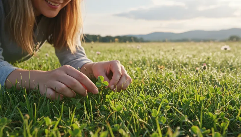 Illustration of clover: A plant with three leaves, often lucky.