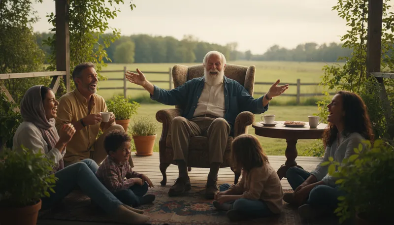 Illustration of pappy: An affectionate term for grandfather.