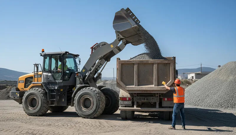 Illustration of loader: A machine or person that loads materials.