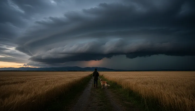 Illustration of nimbus: A type of cloud often associated with rain.