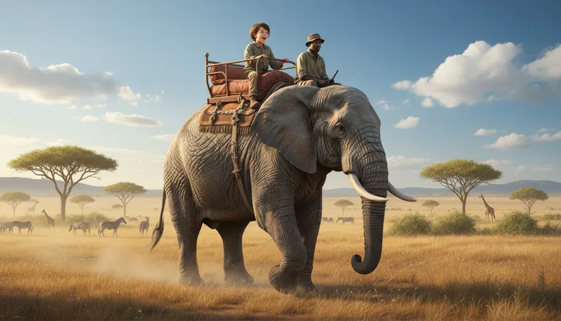 Illustration of ride on the back of: To be carried or supported by someone.