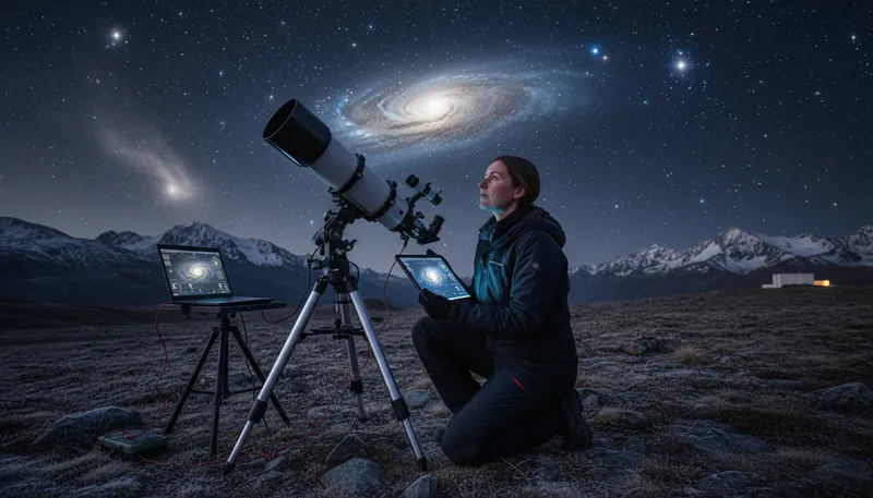 Illustration of astro: Relating to stars or space.
