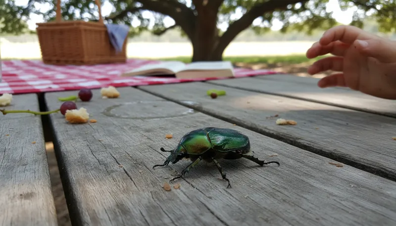 Illustration of beetle: a common type of insect with a hard shell