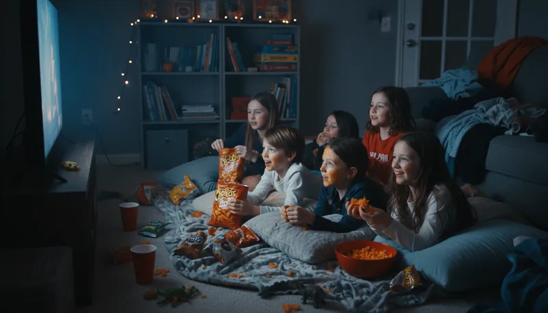Illustration of cheetos: A popular cheesy snack food.