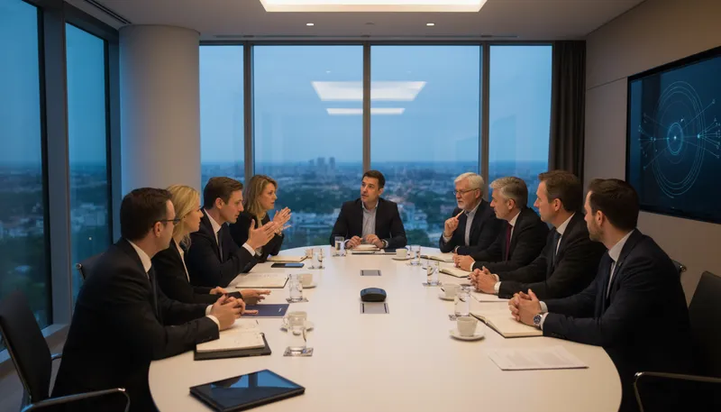 Illustration of ceos: Leaders of a company or organization.