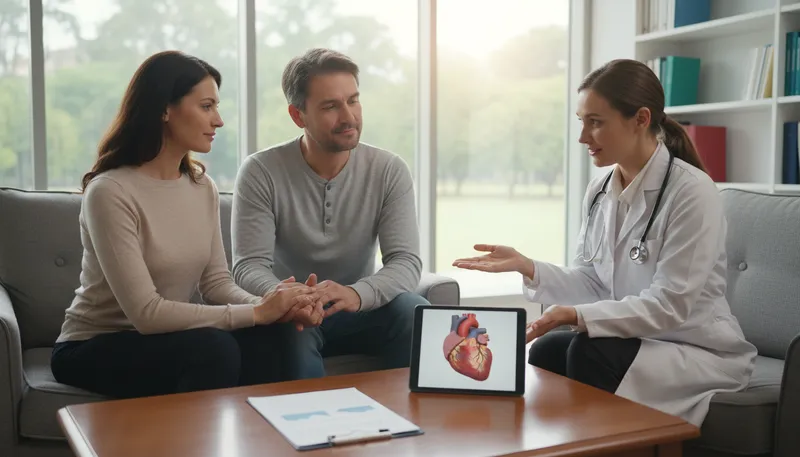 Illustration of cardiomyopathy: A disease affecting the heart muscle.