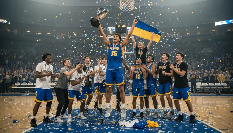 Illustration of varsity: The principal team representing a school in sports.