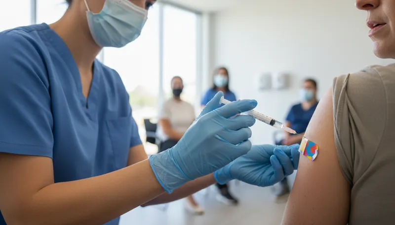 Illustration of vax: A vaccine or vaccination.
