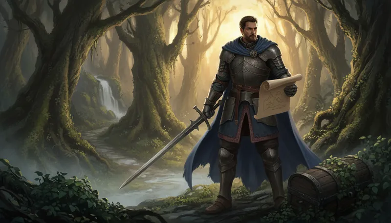 Illustration of quest: A long or difficult search for something.
