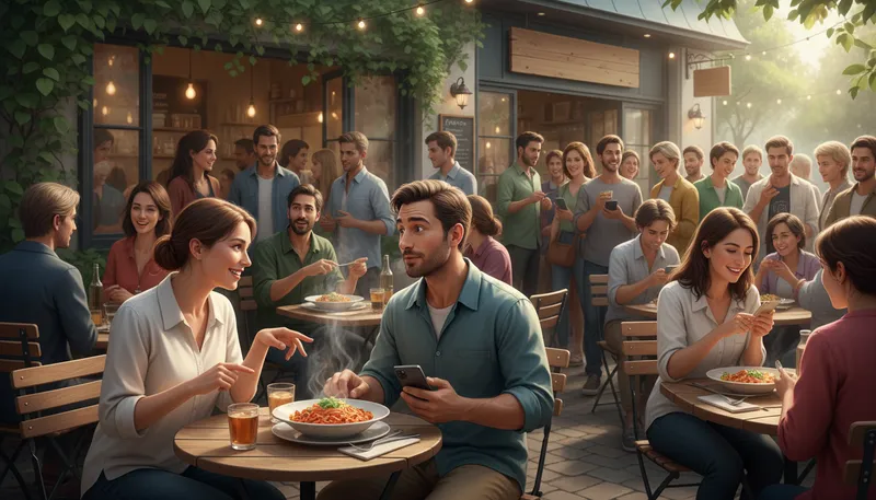 Illustration of word of mouth: information passed verbally between people