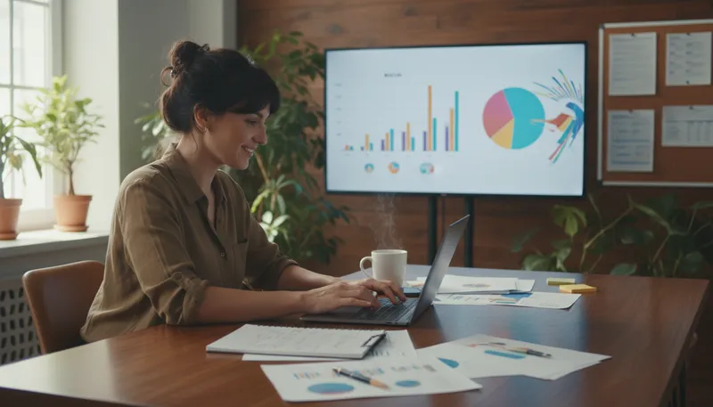 Illustration of statistician: A person who analyzes numerical data.