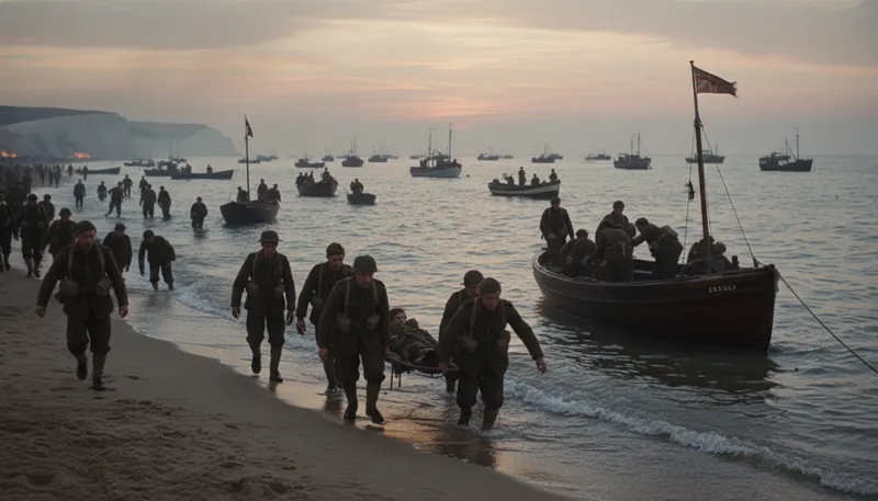 Illustration of dunkirk: a historic evacuation during World War II