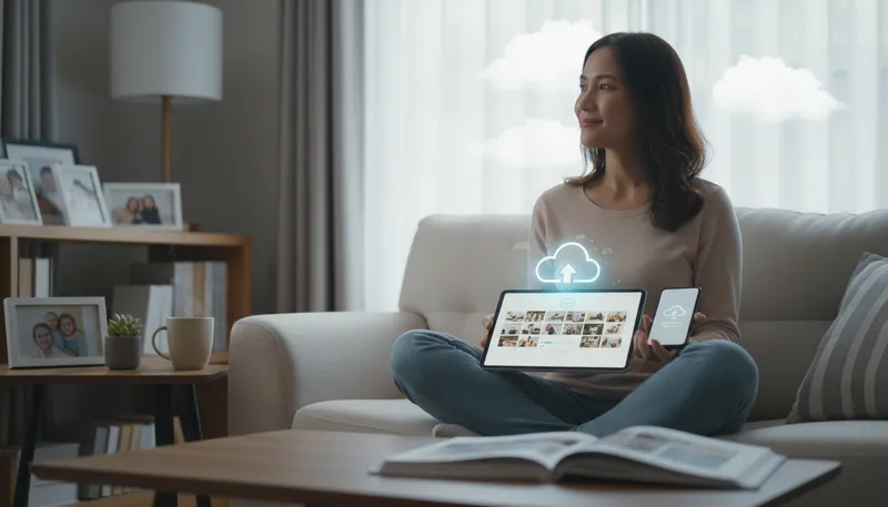 Illustration of icloud: Apple's cloud storage service.