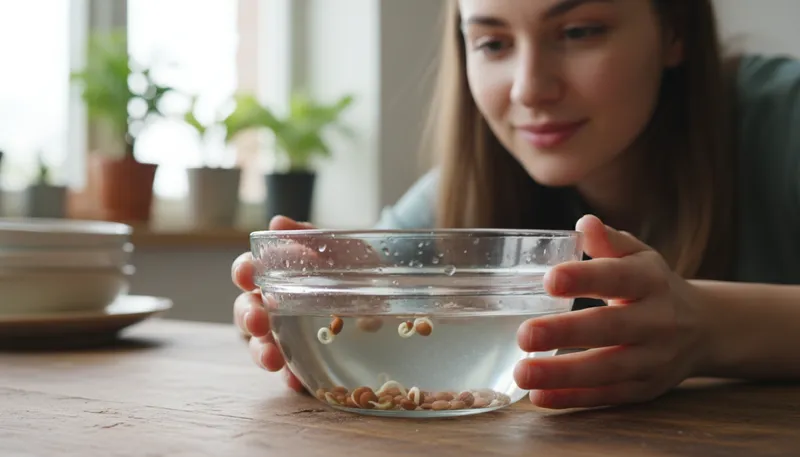 Illustration of germination: The process of seeds beginning to grow.