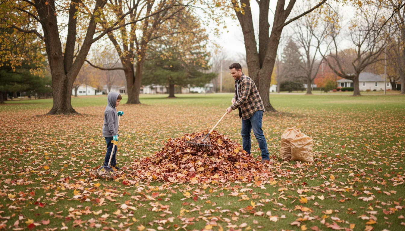 rake together 的插图：to gather items or resources