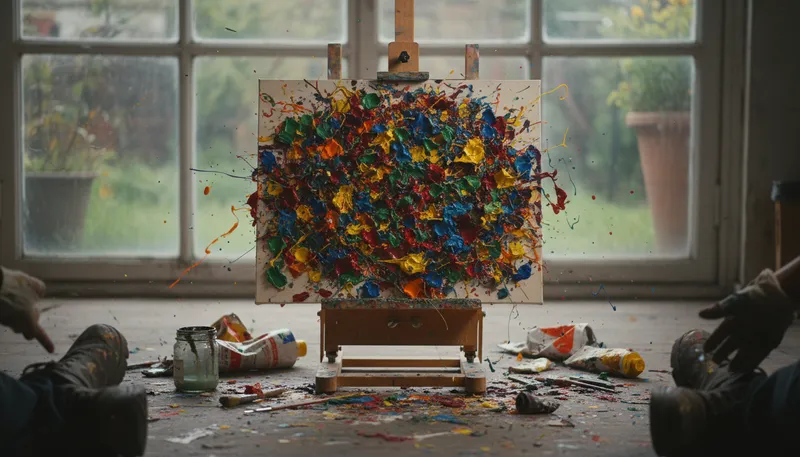 Illustration of splatter: A spray or splash of liquid.