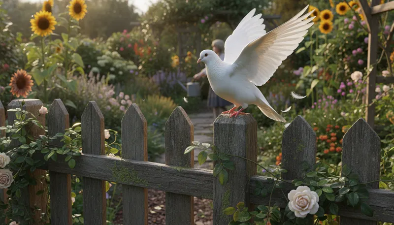 Illustration of dove: A type of bird known for its gentle nature.