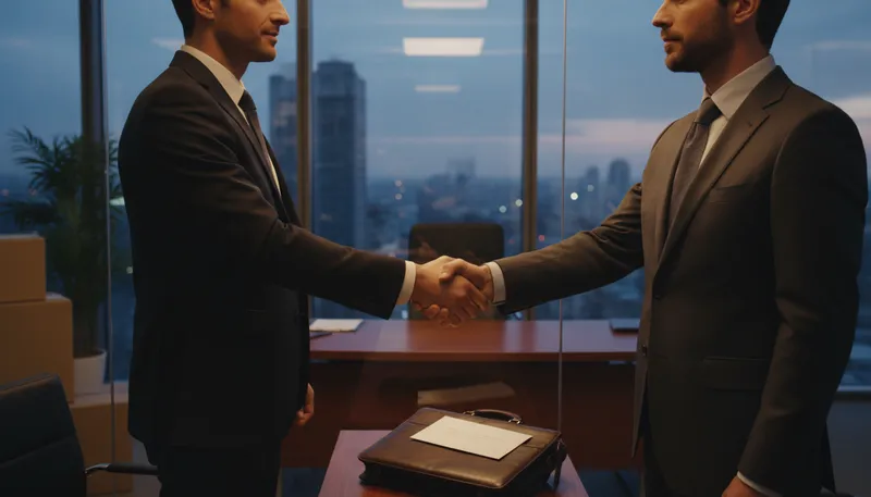 Illustration of golden handshake: A large payment given upon retirement.