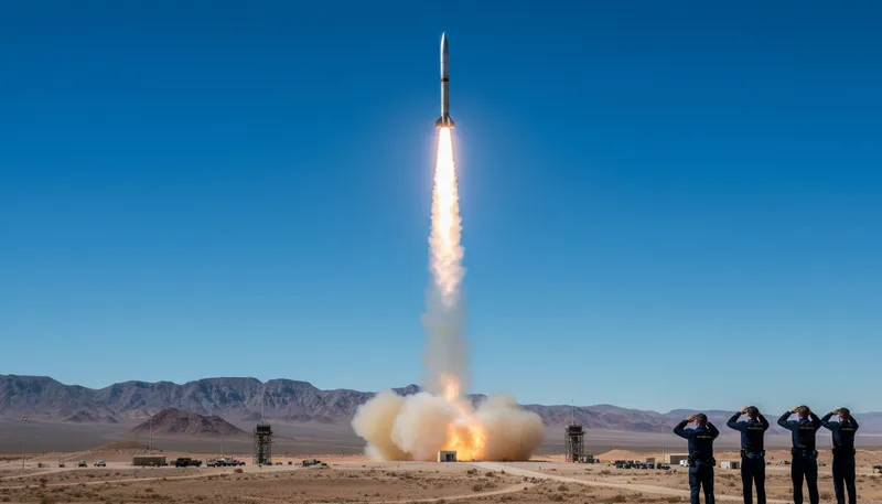 Illustration of ballistic: Relating to the flight of projectiles.