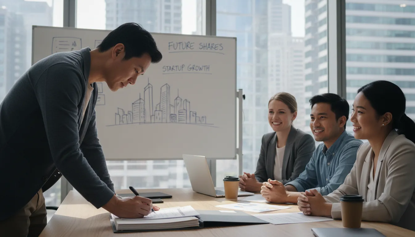 Illustration of safe note: contract for future shares in a startup