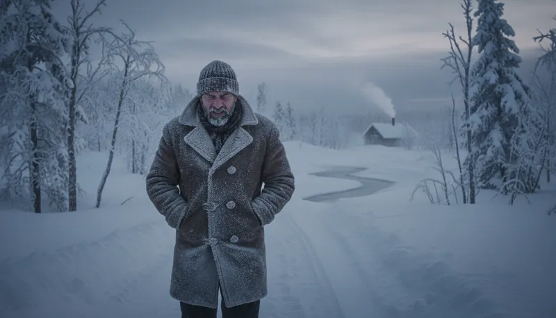 Illustration of dead of winter: the coldest part of winter