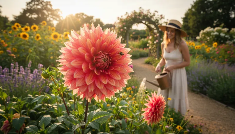 Illustration of dalia: A flower known for its vibrant colors.