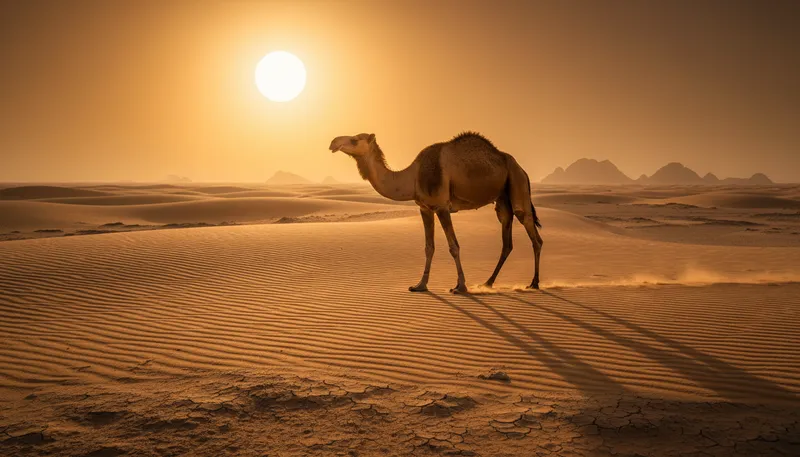 Illustration of sahara: The Sahara is the largest hot desert in the world.