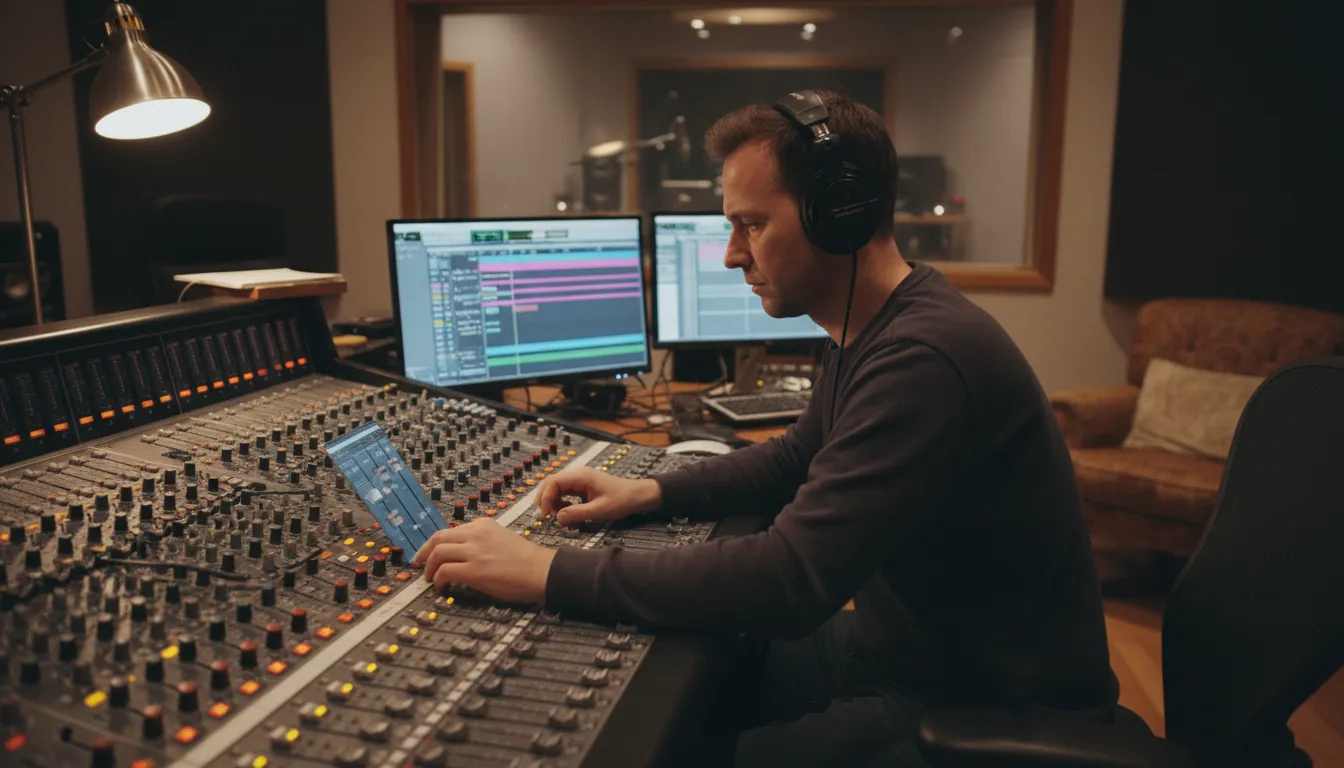 vox 的插图：a voice or vocal track in an audio recording