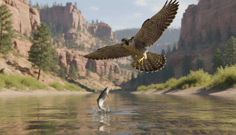Illustration of falcon: A fast bird of prey with sharp talons.