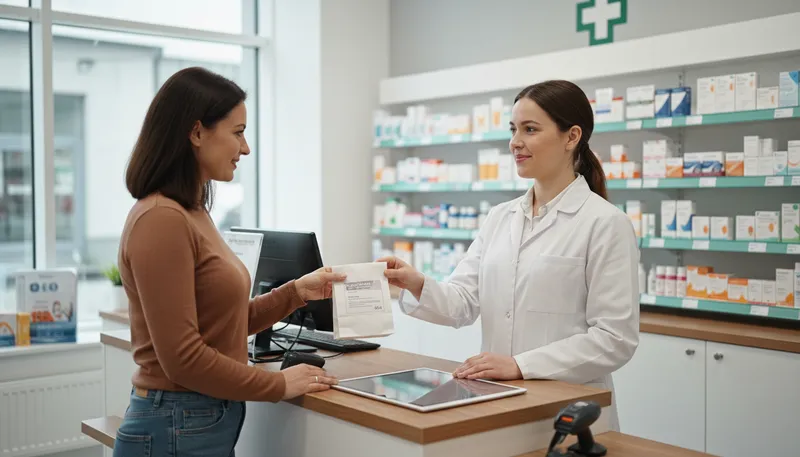 Illustration of pharmacy: A place to buy medicines and health products.