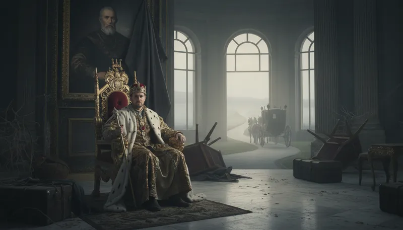 Illustration of usurper: A person who takes power unlawfully.