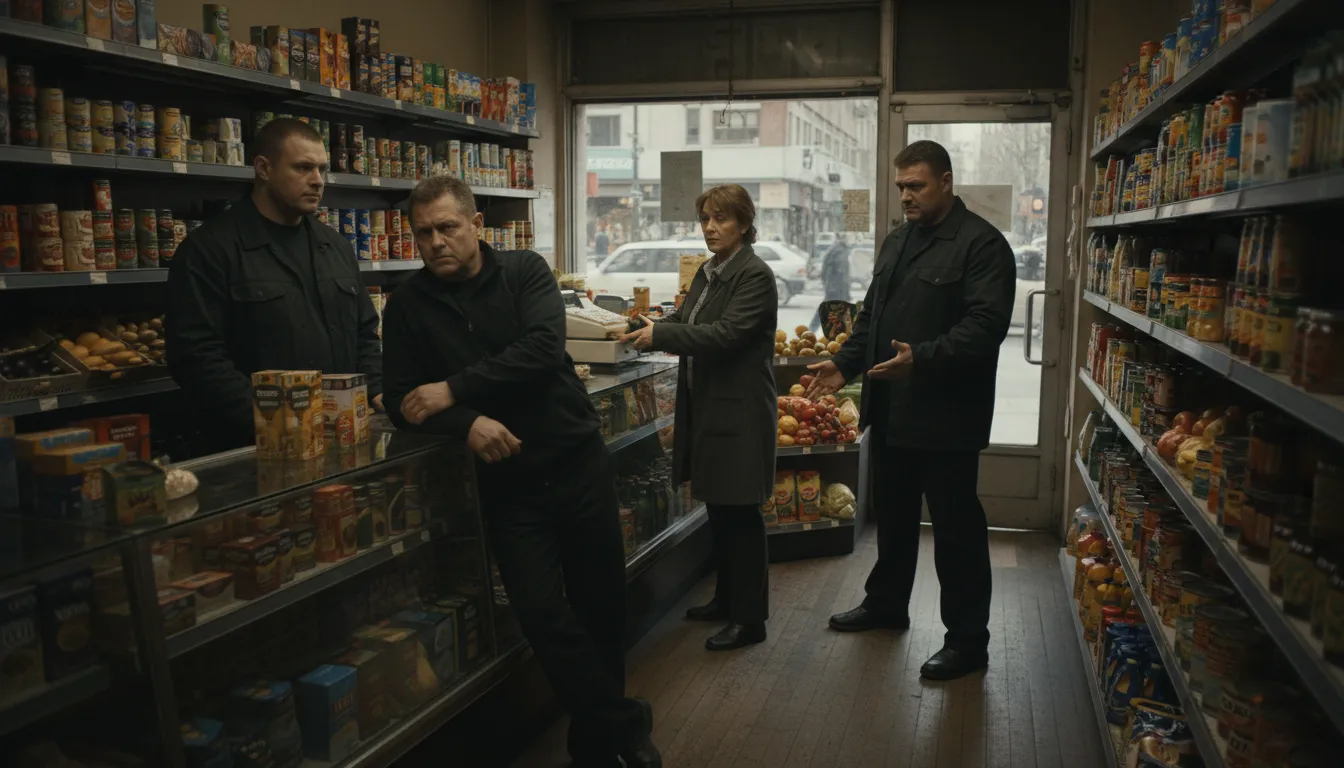 “shakedown” kelimesinin çizimi: the act of getting money by using threats