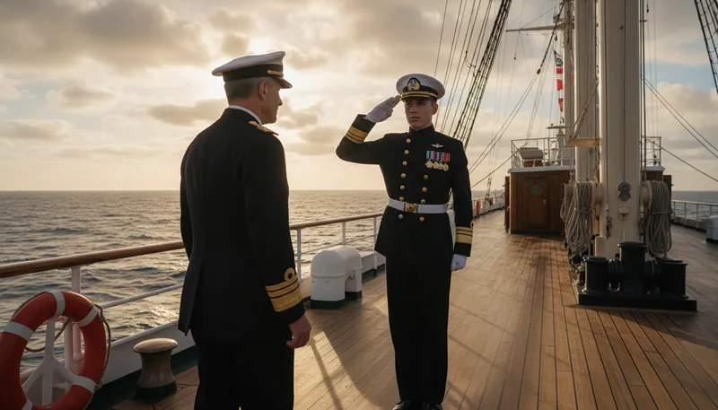 Illustration of midshipman: A naval officer in training.