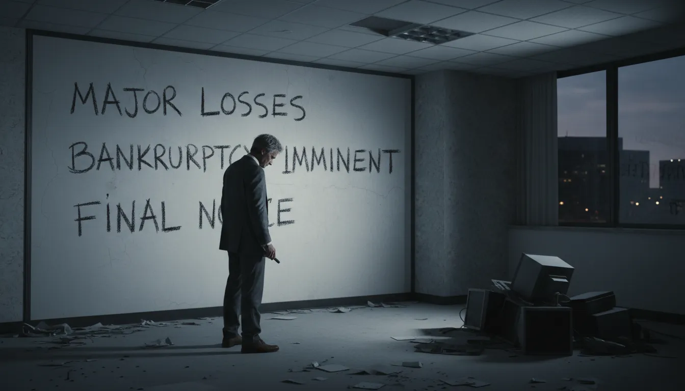 handwriting on the wallのイラスト：A sign of impending failure.