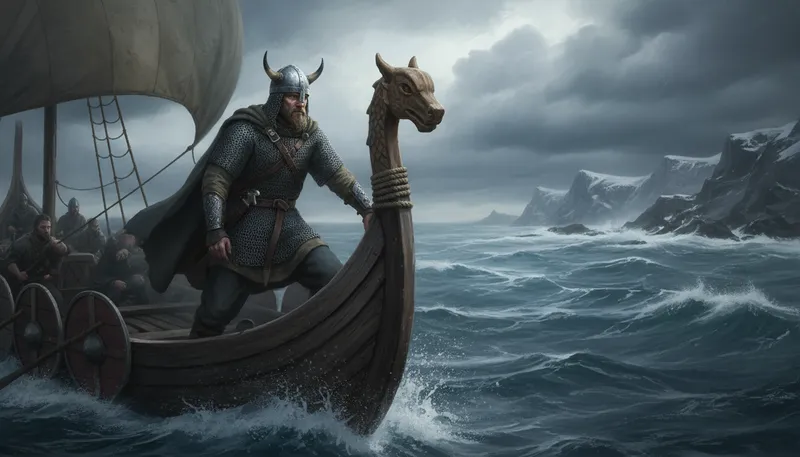 Illustration of beowulf: An epic poem about a heroic warrior.