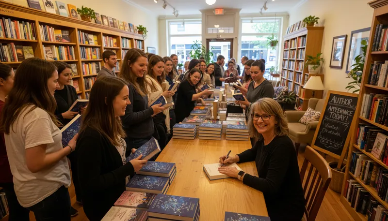 Illustration of signings: event for signing autographs with fans