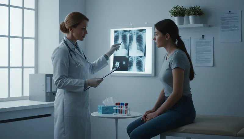 Illustration of tuberculosis: A serious infectious disease affecting the lungs.