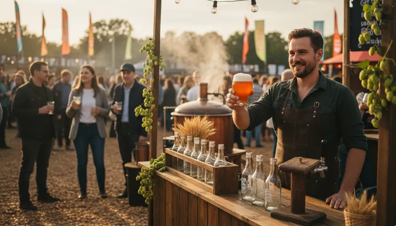 Illustration of brewer: A person who makes beer.